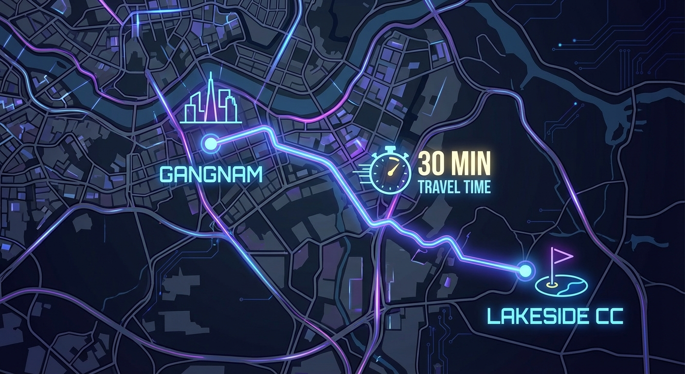강남에서 레이크사이드까지 30분